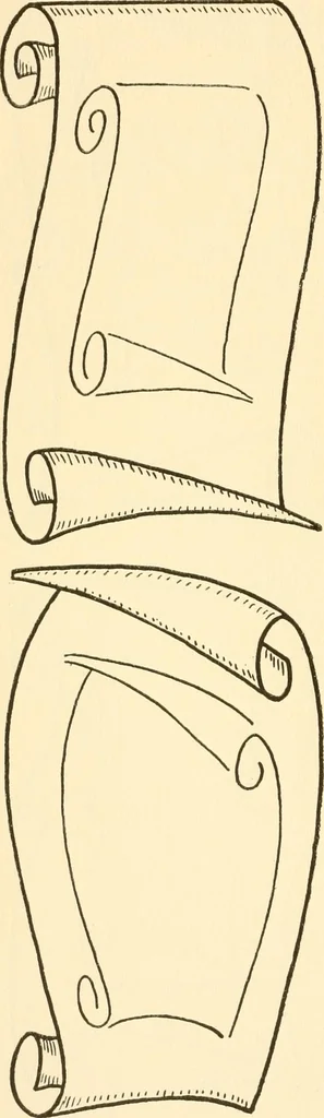 An illustration from How to paint flowers, scrolls and fancy borders for up-to-date show cards, posters, display signs and decorating, 1915, leaf 53