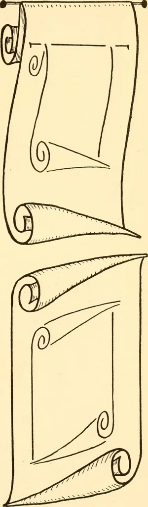 An illustration from How to paint flowers, scrolls and fancy borders for up-to-date show cards, posters, display signs and decorating, 1915, leaf 54
