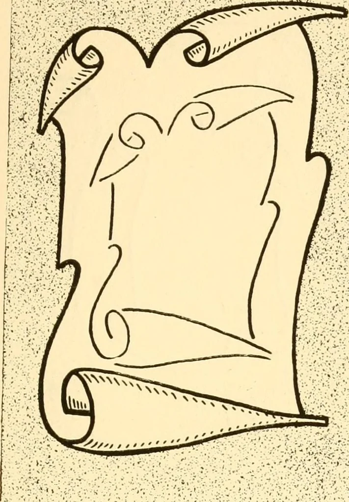 An illustration from How to paint flowers, scrolls and fancy borders for up-to-date show cards, posters, display signs and decorating, 1915, leaf 60