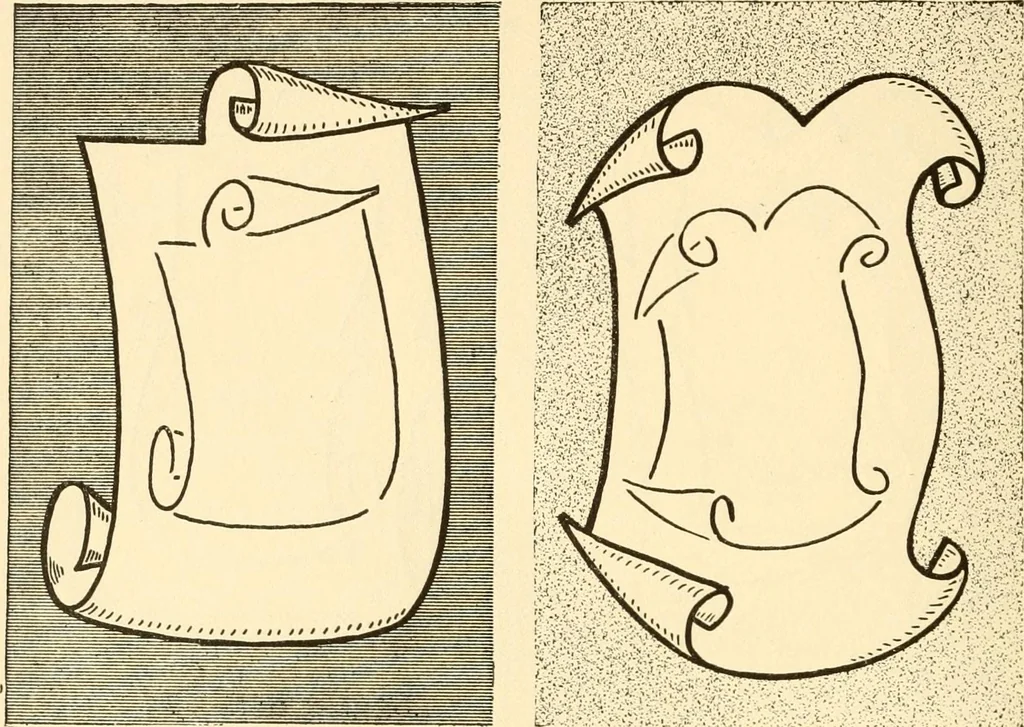 An illustration from How to paint flowers, scrolls and fancy borders for up-to-date show cards, posters, display signs and decorating, 1915, leaf 61