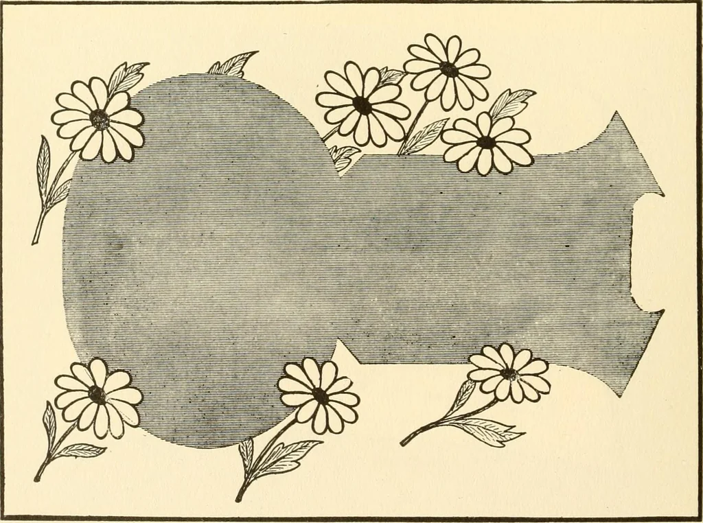 An illustration from How to paint flowers, scrolls and fancy borders for up-to-date show cards, posters, display signs and decorating, 1915, leaf 65