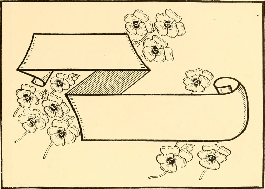 An illustration from How to paint flowers, scrolls and fancy borders for up-to-date show cards, posters, display signs and decorating, 1915, leaf 74