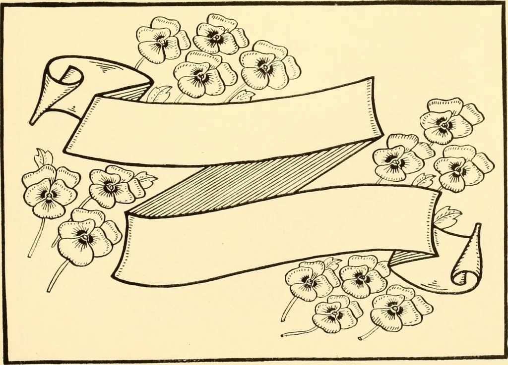 An illustration from How to paint flowers, scrolls and fancy borders for up-to-date show cards, posters, display signs and decorating, 1915, leaf 74