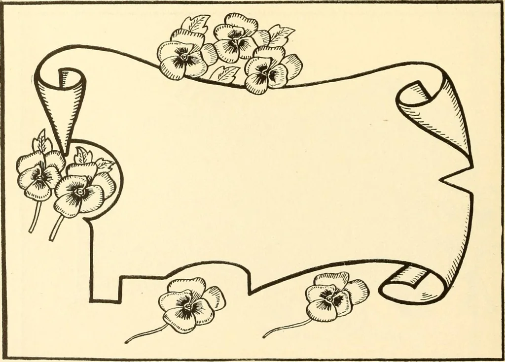 An illustration from How to paint flowers, scrolls and fancy borders for up-to-date show cards, posters, display signs and decorating, 1915, leaf 77