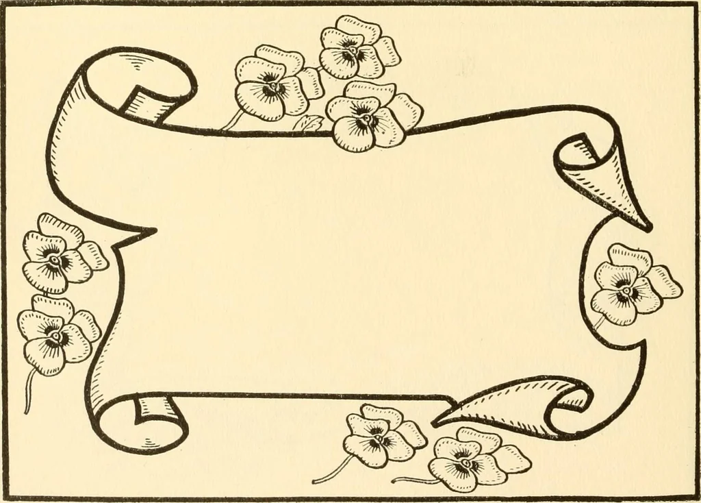 An illustration from How to paint flowers, scrolls and fancy borders for up-to-date show cards, posters, display signs and decorating, 1915, leaf 79