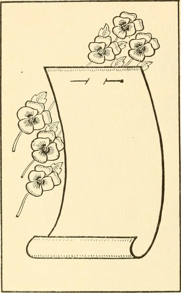 An illustration from How to paint flowers, scrolls and fancy borders for up-to-date show cards, posters, display signs and decorating, 1915, leaf 81