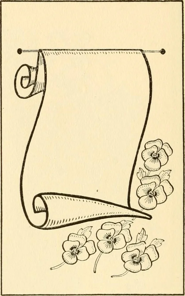 An illustration from How to paint flowers, scrolls and fancy borders for up-to-date show cards, posters, display signs and decorating, 1915, leaf 81