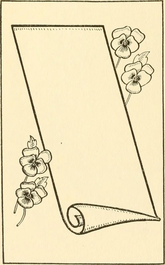 An illustration from How to paint flowers, scrolls and fancy borders for up-to-date show cards, posters, display signs and decorating, 1915, leaf 81