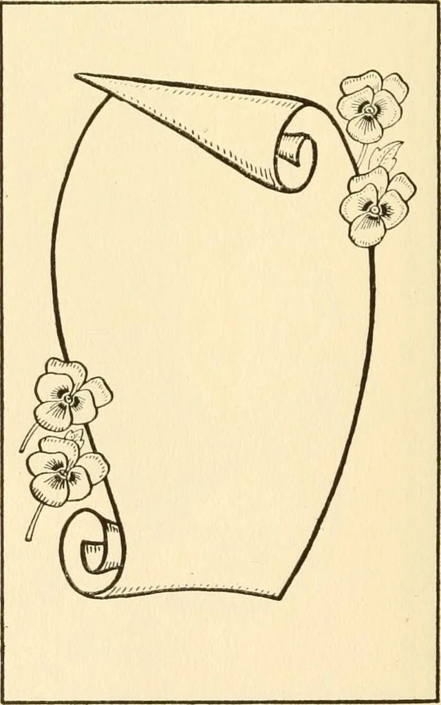 An illustration from How to paint flowers, scrolls and fancy borders for up-to-date show cards, posters, display signs and decorating, 1915, leaf 81