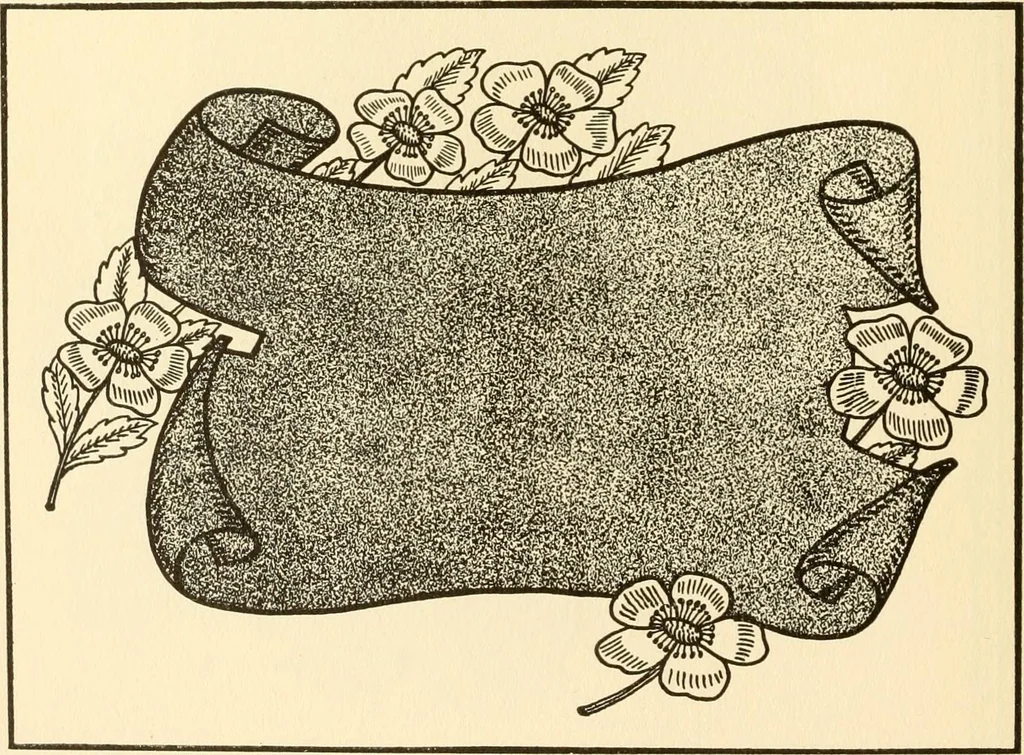An illustration from How to paint flowers, scrolls and fancy borders for up-to-date show cards, posters, display signs and decorating, 1915, leaf 85