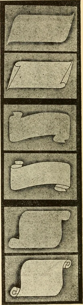 An illustration from How to paint flowers, scrolls and fancy borders for up-to-date show cards, posters, display signs and decorating, 1915, leaf 91