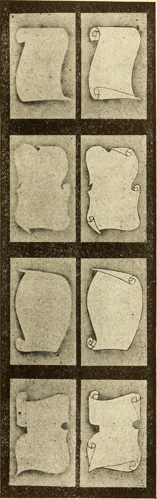 An illustration from How to paint flowers, scrolls and fancy borders for up-to-date show cards, posters, display signs and decorating, 1915, leaf 92