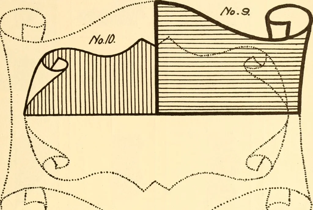 An illustration from How to paint flowers, scrolls and fancy borders for up-to-date show cards, posters, display signs and decorating, 1915, leaf 96