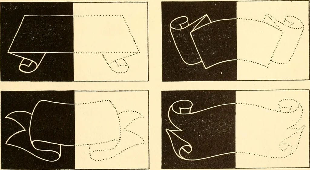 An illustration from How to paint flowers, scrolls and fancy borders for up-to-date show cards, posters, display signs and decorating, 1915, leaf 98