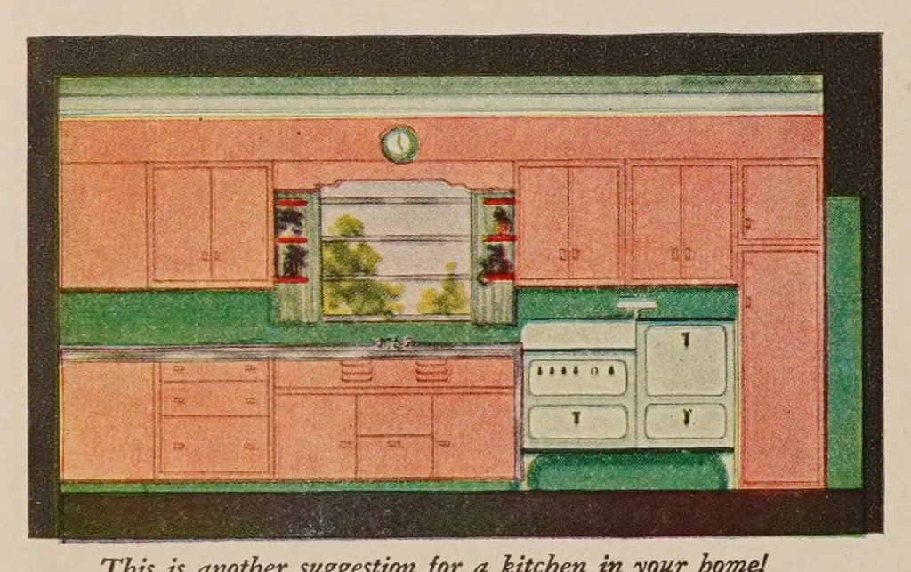 An illustration from How to paint : how to Jap-a-lac, how to varnish, how to have colorful furniture, walls, color schemes : the Glidden Company, 1930, leaf 12