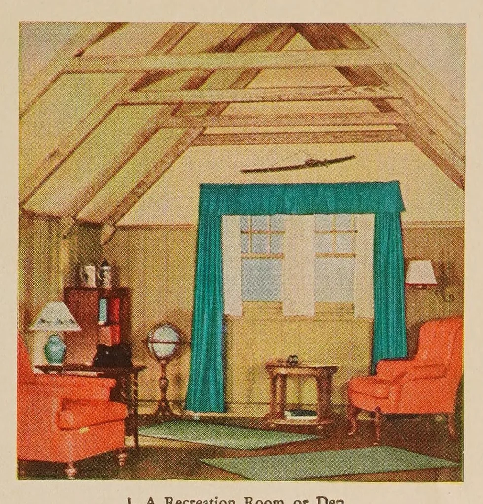 An illustration from How to paint : how to Jap-a-lac, how to varnish, how to have colorful furniture, walls, color schemes : the Glidden Company, 1930, leaf 15