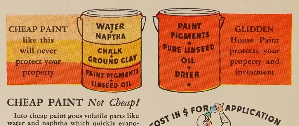 An illustration from How to paint : how to Jap-a-lac, how to varnish, how to have colorful furniture, walls, color schemes : the Glidden Company, 1930, leaf 8
