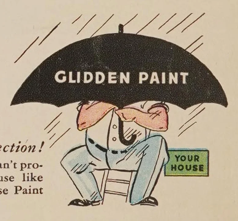 An illustration from How to paint : how to Jap-a-lac, how to varnish, how to have colorful furniture, walls, color schemes : the Glidden Company, 1930, leaf 8