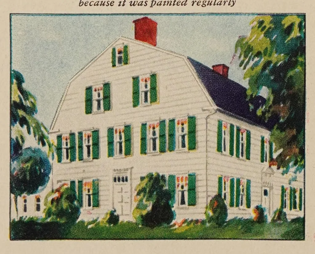 An illustration from How to paint : how to Jap-a-lac, how to varnish, how to have colorful furniture, walls, color schemes : valuable facts on all painting, 1930, leaf 14