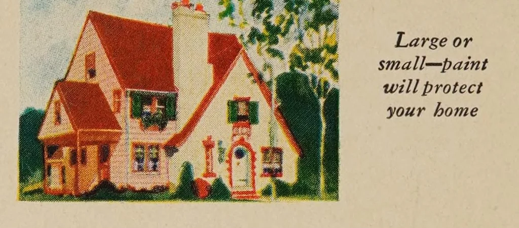 An illustration from How to paint : how to Jap-a-lac, how to varnish, how to have colorful furniture, walls, color schemes : valuable facts on all painting, 1930, leaf 14