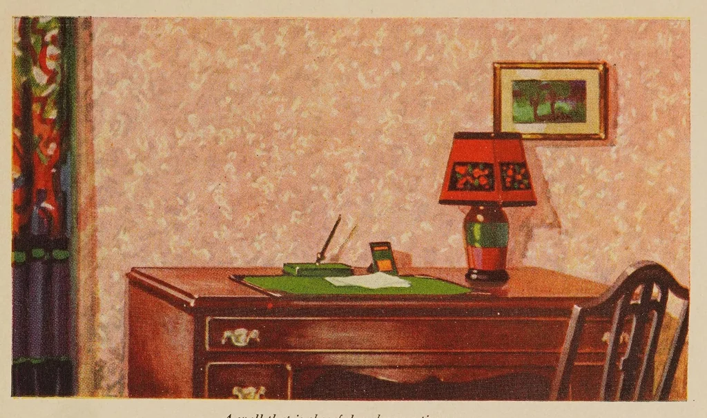 An illustration from How to paint : how to Jap-a-lac, how to varnish, how to have colorful furniture, walls, color schemes : valuable facts on all painting, 1930, leaf 9