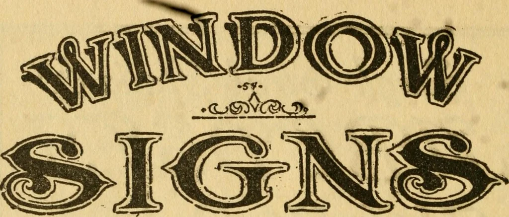 An illustration from How to paint signs and sho' cards, 1920, leaf 51