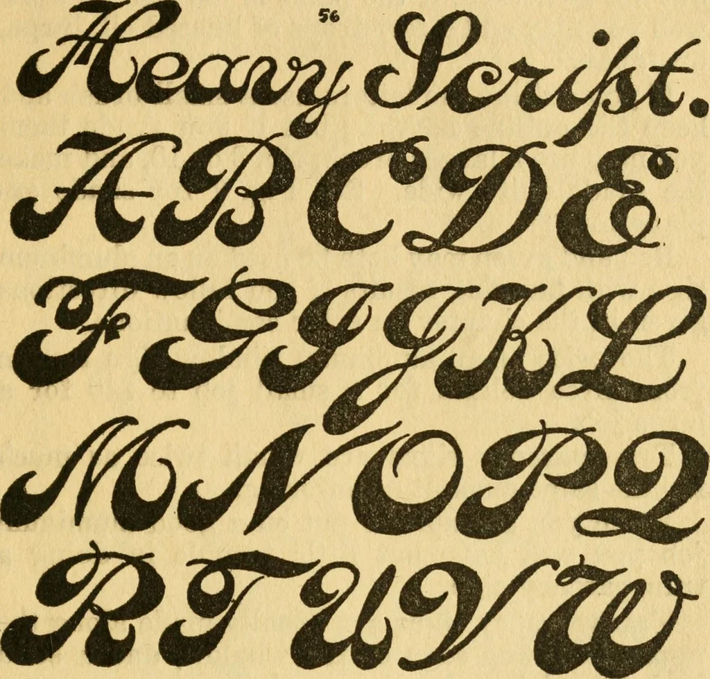 An illustration from How to paint signs and sho' cards, 1920, leaf 56