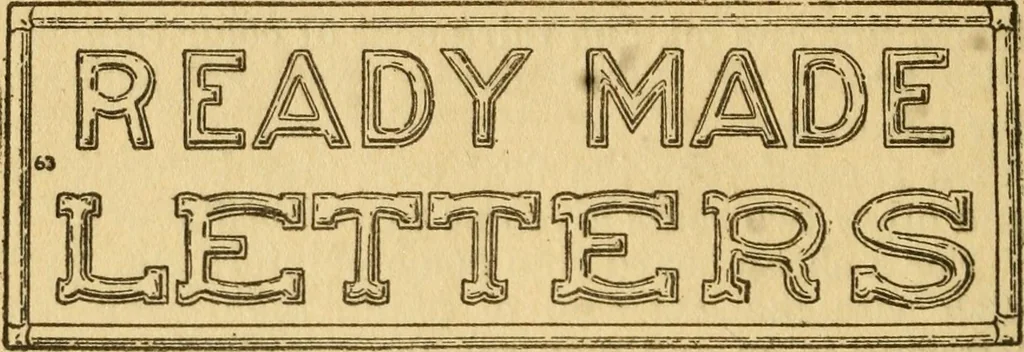 An illustration from How to paint signs and sho' cards, 1920, leaf 71