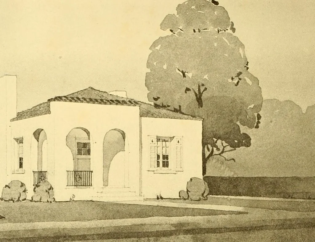 An illustration from How to plan, finance and build your home [by] the Architects’ small house service bureau., 1922, leaf 15