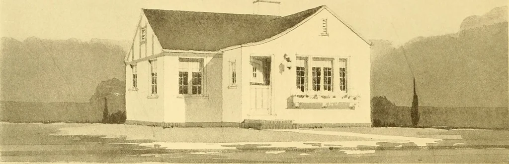 An illustration from How to plan, finance and build your home [by] the Architects’ small house service bureau., 1922, leaf 17