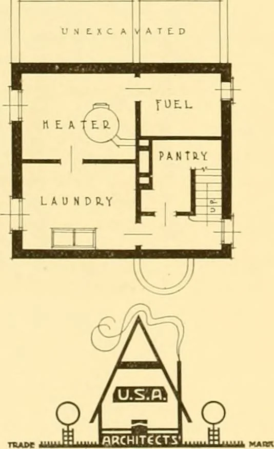 An illustration from How to plan, finance and build your home [by] the Architects’ small house service bureau., 1922, leaf 23