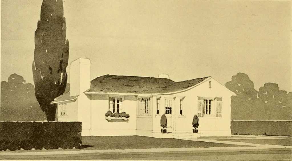 An illustration from How to plan, finance and build your home [by] the Architects’ small house service bureau., 1922, leaf 25