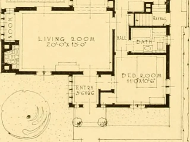 An illustration from How to plan, finance and build your home [by] the Architects’ small house service bureau., 1922, leaf 25