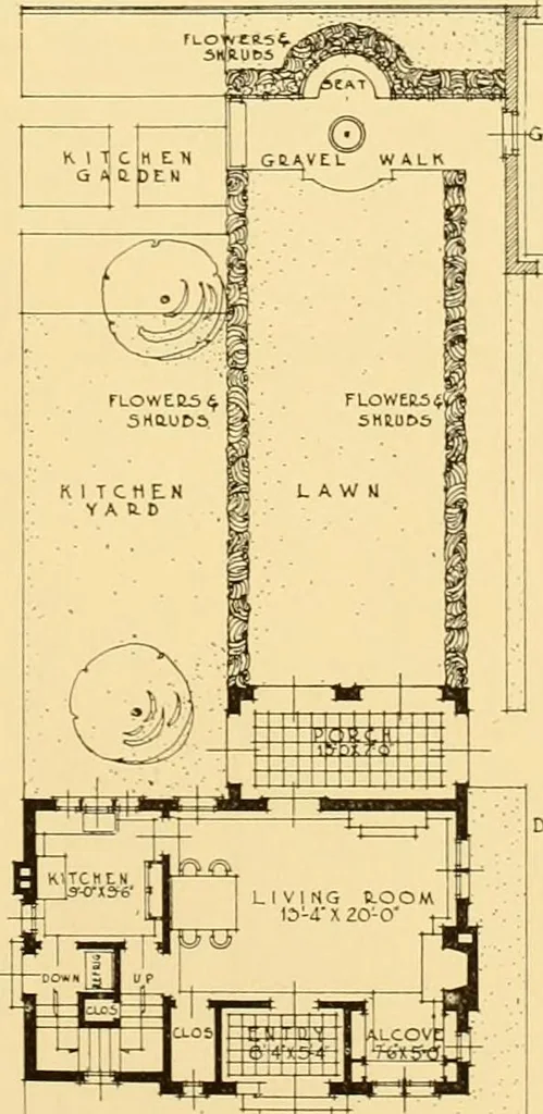 An illustration from How to plan, finance and build your home [by] the Architects’ small house service bureau., 1922, leaf 26