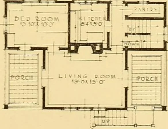 An illustration from How to plan, finance and build your home [by] the Architects’ small house service bureau., 1922, leaf 28