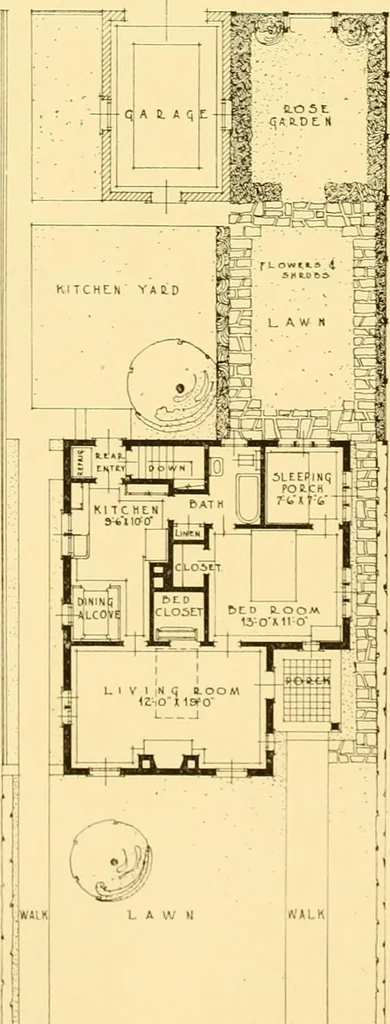 An illustration from How to plan, finance and build your home [by] the Architects’ small house service bureau., 1922, leaf 29