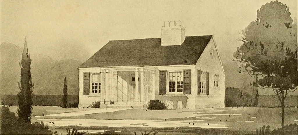 An illustration from How to plan, finance and build your home [by] the Architects’ small house service bureau., 1922, leaf 32