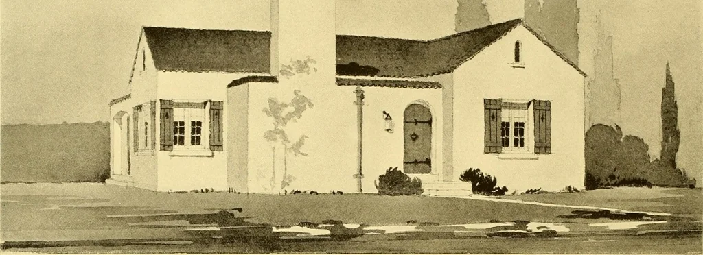 An illustration from How to plan, finance and build your home [by] the Architects’ small house service bureau., 1922, leaf 43