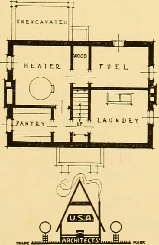 An illustration from How to plan, finance and build your home [by] the Architects’ small house service bureau., 1922, leaf 44