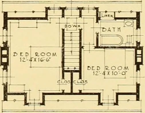 An illustration from How to plan, finance and build your home [by] the Architects’ small house service bureau., 1922, leaf 44