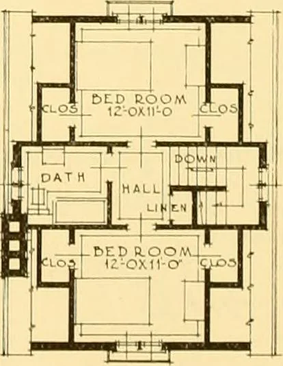 An illustration from How to plan, finance and build your home [by] the Architects’ small house service bureau., 1922, leaf 45