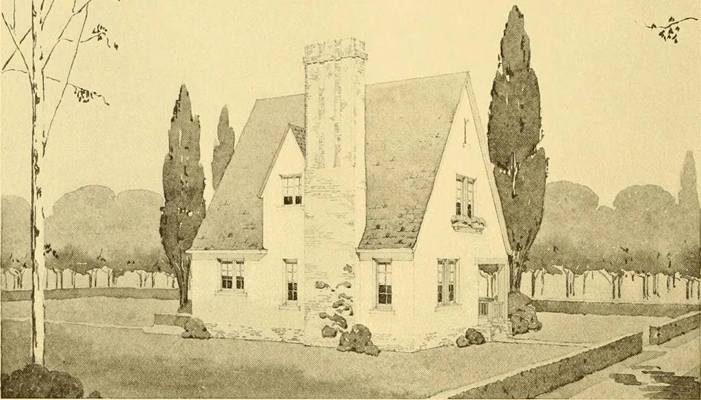 An illustration from How to plan, finance and build your home [by] the Architects’ small house service bureau., 1922, leaf 45