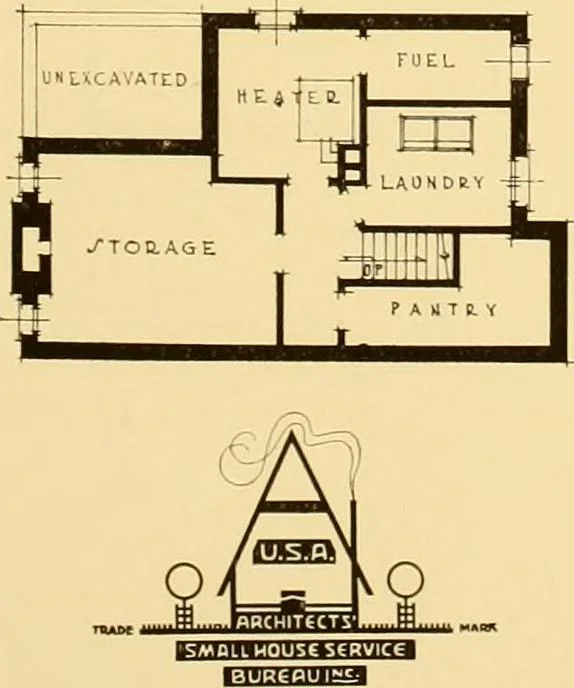 An illustration from How to plan, finance and build your home [by] the Architects’ small house service bureau., 1922, leaf 50