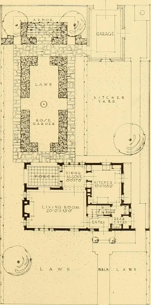 An illustration from How to plan, finance and build your home [by] the Architects’ small house service bureau., 1922, leaf 50