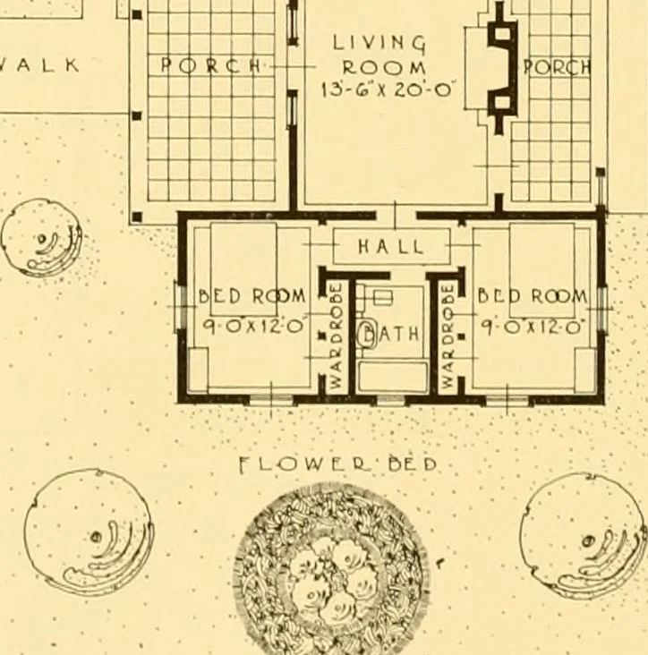 An illustration from How to plan, finance and build your home [by] the Architects’ small house service bureau., 1922, leaf 51