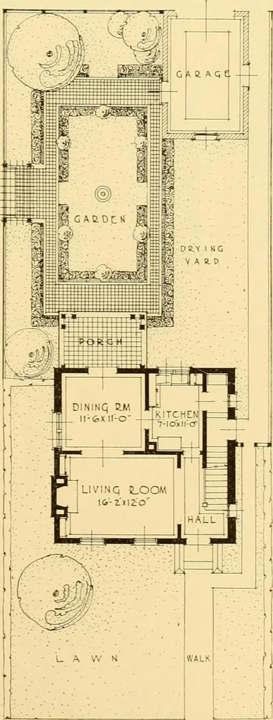 An illustration from How to plan, finance and build your home [by] the Architects’ small house service bureau., 1922, leaf 54