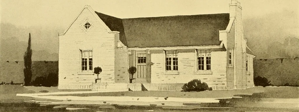 An illustration from How to plan, finance and build your home [by] the Architects’ small house service bureau., 1922, leaf 55