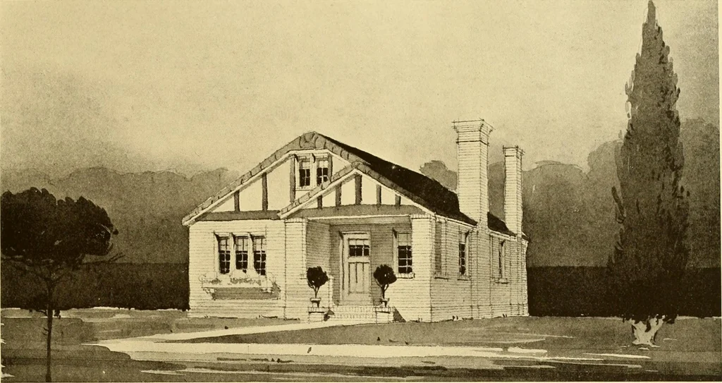 An illustration from How to plan, finance and build your home [by] the Architects’ small house service bureau., 1922, leaf 56