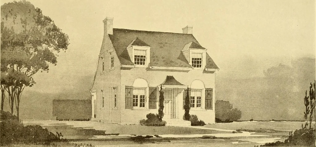 An illustration from How to plan, finance and build your home [by] the Architects’ small house service bureau., 1922, leaf 76