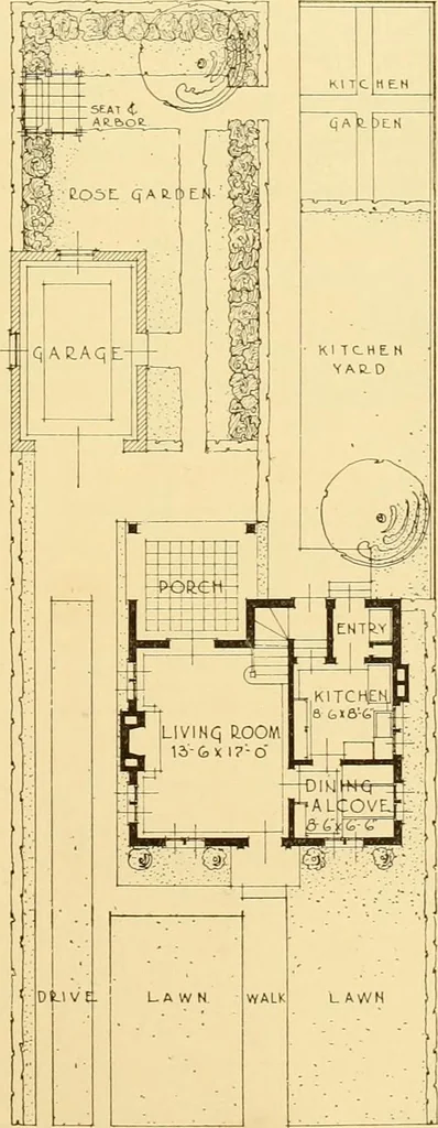 An illustration from How to plan, finance and build your home [by] the Architects’ small house service bureau., 1922, leaf 76